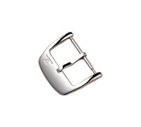 ROUHO Leather Watch Strap Pin Buckle Stainless Steel Replacement Watch Clasp for Rendez-Vous de Jaeger-LeCoultre Master Geographic Reverso-Silver 16mm