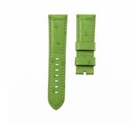 ROUHO Leather Watch Strap Replacement Watch Band for Men and Women's Watches for PA-NE-RAI-Green 24mm