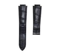 ROUHO Leather Watch Strap Replacement Watch Band Watch Accessories Watch Bracelet for CA-RT-IE-R BALLON TA-NK-Black 16mm