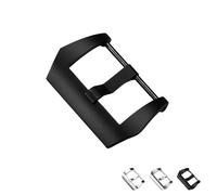 ROUHO Male 316L Stainless Steel Watch Strap Pin Buckle - Watch Buckle Accessory for Panerai-Brushed Black 26mm