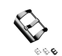 ROUHO Male 316L Stainless Steel Watch Strap Pin Buckle - Watch Buckle Accessory for Panerai-Polished Black 26mm