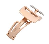 ROUHO Men's Watch Strap Folding Buckle, Stainless Steel Deployment Watch Buckle for AP Audemars Piguet-Rose Gold 18mm