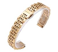 ROUHO Men's Women's Stainless Steel Watch Bracelet Quick Release Buckle Watch Strap for Armani AR11632 AR1926 AR11244-Gold 12mm