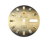 ROUHO Metal Watch Face 46941 46943 Movement Restoration Spare Stainless Steel Watch Dial 28.5mm Calendar Window Part for Orient - A7