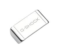 ROUHO Metal Watch Strap Keeper Loop - Adjustable Watchband Fastener Holder for Casio G-Shock GA100 GG-1000 GX-56 GW-9400-Silver 18mm