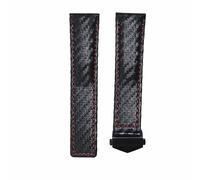 ROUHO Nylon Woven Watch Strap Replacement Watch Band Deployment Clasp Bracelet for T-A-G HE-UE-R AQUARACER CAR-RE-RA-Black Red + Black Buckle 24mm