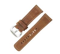 ROUHO Premium 28mm Genuine Leather Watch Band Flexible Breathable Replacement Watch Strap for Sevenfriday Q2 P1-Brown 1 + Silver Buckle