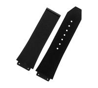 ROUHO Premium Flexible Silicone Sport Watch Band Replacement Rubber Watch Strap for Hublot Classic Fusion-Black 23 x 16mm