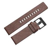 ROUHO Premium Genuine Leather Watch Strap Classic Precise Watchband for Diesel DZ4323 7312 7314 1657 4318-Brown 28mm