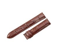 ROUHO Premium Genuine Leather Watch Strap Embossed Soft Replacement Watch Band for Tissot Le Locle T41 Couturier Carson-Brown 19mm