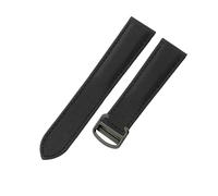 ROUHO Premium Nylon & Genuine Leather Hybrid Watch Band Breathable & Comfortable Replacement Watch Strap for Cartier Tank Must London-Black + Black Buckle 20mm