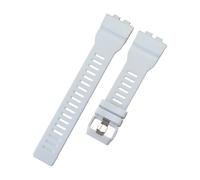 ROUHO Premium Silicone Rubber Watch Strap - Waterproof, Flexible & Durable Replacement Watch Band for Casio GBA-800 GBD-800 GMA-B80-White