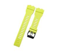 ROUHO Premium Silicone Rubber Watch Strap - Waterproof, Flexible & Durable Replacement Watch Band for Casio GBA-800 GBD-800 GMA-B80-Yellow