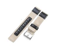 ROUHO Premium Woven Nylon Watch Strap Comfortable & Breathable Replacement Watchband for Jeep Wrangler JP152 JPW646 JPW638-Khaki + Silver Buckle 20mm