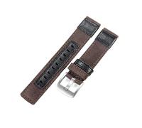 ROUHO Premium Woven Nylon Watch Strap Comfortable & Breathable Replacement Watchband for Jeep Wrangler JP152 JPW646 JPW638-Brown + Silver Buckle 20mm