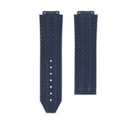 ROUHO PU Silicone Watch Strap Watterproof Replacement Watch Accessories for HUBLOT Big Bang-Blue 24x18x22mm