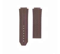 ROUHO PU Silicone Watch Strap Watterproof Replacement Watch Accessories for HUBLOT Big Bang-Brown 24x18x22mm
