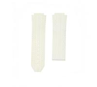 ROUHO PU Silicone Watch Strap Watterproof Replacement Watch Accessories for HUBLOT Big Bang-White 26x19x22mm
