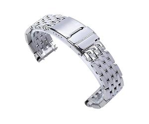 ROUHO Quick Release Metal Watch Bracelet Replacement Clasp Watch Strap for Breitling Avenger Blackbird Superocean Navitimer-22mm
