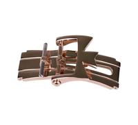 ROUHO Quick Release Watch Buckles Leather Watch Straps Folding Buckle Accessories for Vacheron Constantin-Rose Gold 18mm