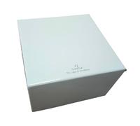 ROUHO Red Watch Safe Vault PU Leather Heavy Duty Wood Core Silver Badge Velvet Lining Protection Box for Omega