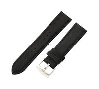 ROUHO Replacement Genuine Leather Watch Strap Pin Buckle Classic Adjustable Watch Band for Armani AR1692 1694 1732 1828 2075 AX2098-Silver 20mm