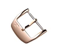 ROUHO Replacement Watch Accessories - Adjustable Stainless Steel Watch Pin Buckle for Jaeger-LeCoultre Rendez-Vous Moon-Rose Gold 18mm
