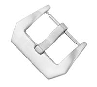 ROUHO Replacement Watch Buckle 22mm 24mm 26mm Solid 316L Stainless Steel Polished & Brushed Watch Clasp for Officine Panerai-Frosted Silver 18mm