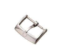 ROUHO Replacement Watch Buckle Solid Stainless Steel Watch Pin Buckle 14mm 16mm 18mm 20mm for Omega De Ville Collection-Silvery 20mm