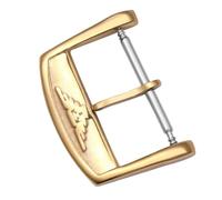ROUHO Replacement Watch Buckle Solid Stainless Steel Watch Pin Buckle 16mm 18mm 20mm for Longines Master Conquest Presence-Golden 12mm
