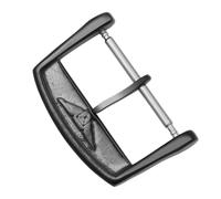 ROUHO Replacement Watch Buckle Solid Stainless Steel Watch Pin Buckle 16mm 18mm 20mm for Longines Master Conquest Presence-Black 14mm