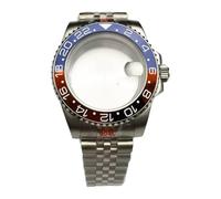 ROUHO Replacement Watch Case Bezel Insert, 40mm 316L Stainless Steel Watch Bracelet Kit for Rolex-F Fits 8215 Movement