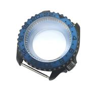 ROUHO Robust Black 42mm Diver Watch Case Double Layer Sapphire Lens Fits NH35 Automatic Movement, Mod Watch Case Kit for Seiko SKX007-S 8