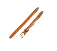 ROUHO Screw-in Replacement Watch Strap Women's Genuine Leather Watch Strap for Fossil Virginia ES3861 ES3269 ES3284 ES3282 ES3405 ES3921-Brown + Gold Buckle