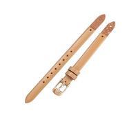ROUHO Screw-in Replacement Watch Strap Women's Genuine Leather Watch Strap for Fossil Virginia ES3861 ES3269 ES3284 ES3282 ES3405 ES3921-Beige + Rose Gold Buckle