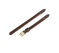 ROUHO Screw-in Replacement Watch Strap Women's Genuine Leather Watch Strap for Fossil Virginia ES3861 ES3269 ES3284 ES3282 ES3405 ES3921-Coffee + Gold Buckle