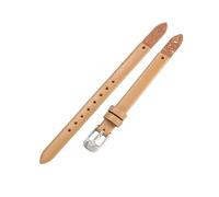 ROUHO Screw-in Replacement Watch Strap Women's Genuine Leather Watch Strap for Fossil Virginia ES3861 ES3269 ES3284 ES3282 ES3405 ES3921-Beige + Silver Buckle