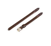 ROUHO Screw-in Replacement Watch Strap Women's Genuine Leather Watch Strap for Fossil Virginia ES3861 ES3269 ES3284 ES3282 ES3405 ES3921-Coffee + Rose Gold Buckle