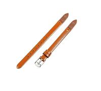 ROUHO Screw-in Replacement Watch Strap Women's Genuine Leather Watch Strap for Fossil Virginia ES3861 ES3269 ES3284 ES3282 ES3405 ES3921-Brown + Silver Buckle