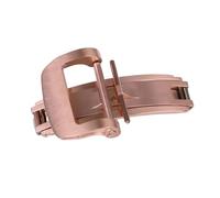 ROUHO Silicone Rubber Watch Strap Folding Buckle - Replacement Watchband Pin Buckle for Richard Mille-Rose Gold 18mm