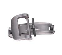 ROUHO Silicone Rubber Watch Strap Folding Buckle - Replacement Watchband Pin Buckle for Richard Mille-Silver 18mm