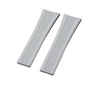 ROUHO Silicone Watch Band 25x13mm Ribbed Texture Waterproof Rubber Watch Strap for Patek Philippe Nautilus 5711/5712/5980-Grey