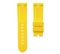 ROUHO Silicone Watch Bracelet Waterproof Sports Watch Accessories Adjustable Watch Strap for P-ANE-RAI PAM-Yellow 22mm
