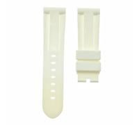 ROUHO Silicone Watch Bracelet Waterproof Sports Watch Accessories Adjustable Watch Strap for P-ANE-RAI PAM-White 22mm
