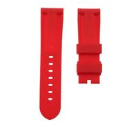 ROUHO Silicone Watch Bracelet Waterproof Sports Watch Accessories Adjustable Watch Strap for P-ANE-RAI PAM-Red 24mm