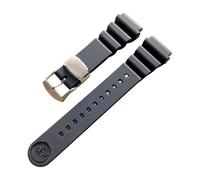 ROUHO Silicone Watch Strap Men's Sports Bracelet Replacement Watchband Accessories for Seiko Prospex SPR007 Abalone Sumo Tuna-Black 22mm