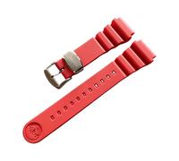 ROUHO Silicone Watch Strap Men's Sports Bracelet Replacement Watchband Accessories for Seiko Prospex SPR007 Abalone Sumo Tuna-Red 22mm