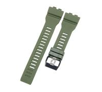 ROUHO Silicone Watch Strap Rubber Watch Band Waterproof Replacement Sport Wristband Stainless Steel Buckle Soft for Casio G-Squad Green