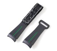 ROUHO Silicone Watch Strap Velcro Watchband Replacement Watch Accessories for Rolex GMT-Master II-Green