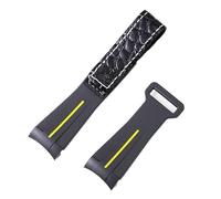 ROUHO Silicone Watch Strap Velcro Watchband Replacement Watch Accessories for Rolex GMT-Master II-Yellow
